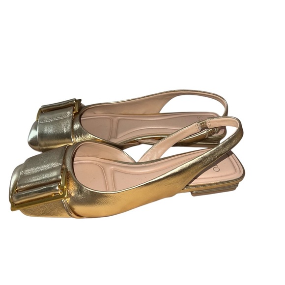 Frank Sarto Tracy Slingback Square Toe Flats size 8 NEW IN BOX - Picture 1 of 7